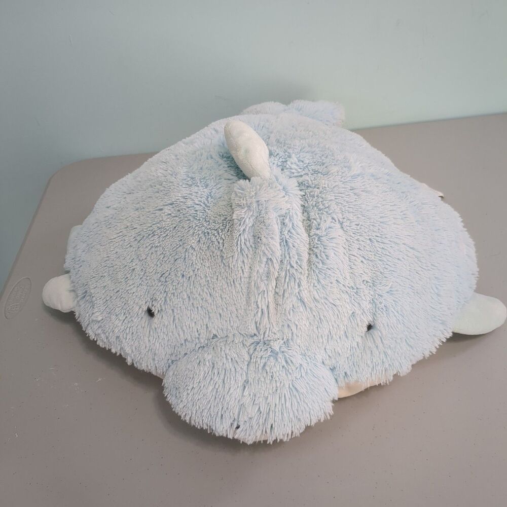 Pillow Pets Originals Blue Dolphin Squeaky 2010 Stuffed Plush Toy 18"Blue Lovey